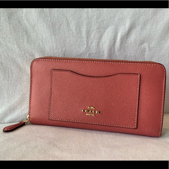 Coach Handbags - Large Pink Coach Wallet